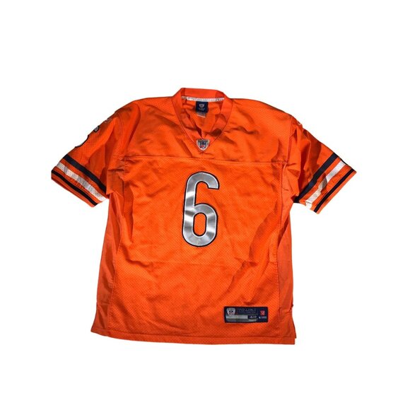 Reebok Mens NFL Orange Chicago Bears Jay Cutler Throwback Jersey